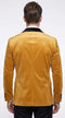 Menâs Velvet Gold Tuxedo Dinner Jacket â Black Shawl Lapel Wedding & Prom Blazer