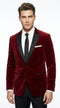 Velvet Velour Formal Sport Coat Two Tone Trimming Notch Collar Black and Burgundy ~ Maroon Suit ~ Wine Color Men's blazer Burgundy Tuxedo