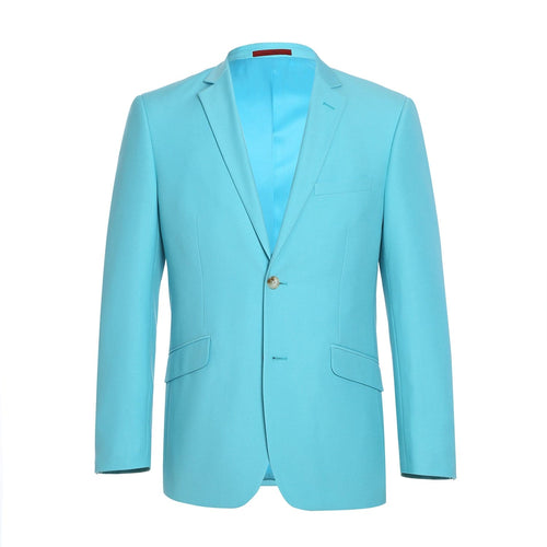 201-59 Men's 2-Piece Slim Fit Single Breasted Notch Lapel Suit