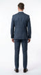 Men's Blue Micro Check Hounstooth small windowpane plaid 3-Piece Suit â Vested Slim Fit Business, Wedding & Formal Suit