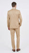 Menâs Camel Khaki Bronze Sharkskin 3-Piece Suit â Modern Wedding, Business and Formal Suit with Matching Vest
