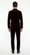 Menâs Dark Brown Velvet Blazer and Pants 2 Piece Suit, Double Breasted Formal Dinner Suit for Weddings, Prom
