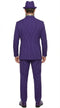 Men’s Purple Pinstripe Mardi Gras Suit | Classic Double Breasted Formal Carnival Suit