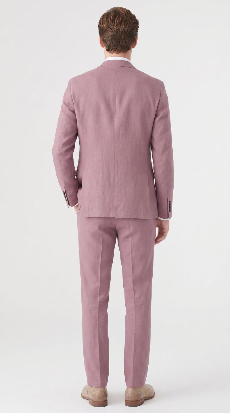 Men’s Mauve 2-Piece Suit – Two-Button Wedding, Prom and Business Suit
