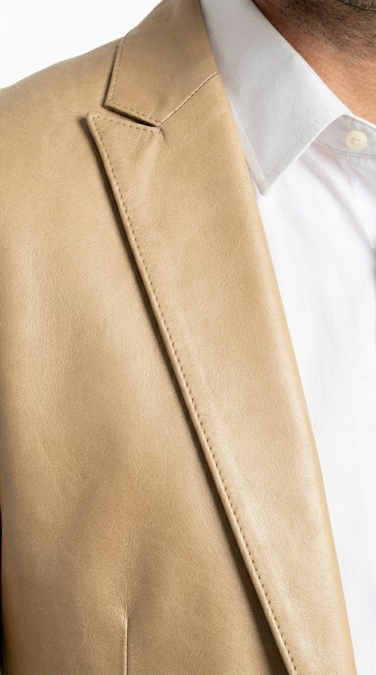 Men’s Champagne Gold Western Blazer, Formal Cowboy Wedding Ranch Sport Coat Jacket tan beige color sheen sharkskin fabric