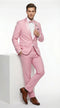 Mens Dusty Rose Pink Summer Tuxedo – Satin Shawl Lapel Formal Wedding Prom Suit