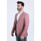 Mens Double Button Western Blazer - Salmon
