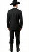 Black Western Tuxedo for Men | Classic Three Piece Formal Wedding Peak Lapel with Trim Collar Cowboy Suit