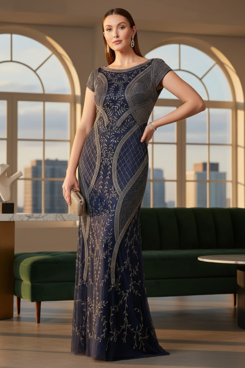 Lara 33609 - Cap Sleeve Modestly Covered Dress