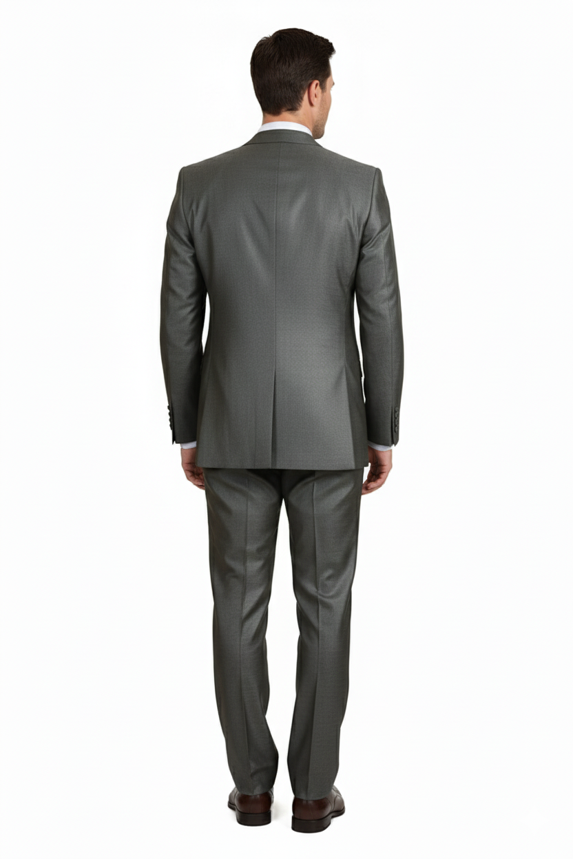 Men’s Olive Green 3-Piece Suit – Classic Fit with Vest and Tie Pleated Pants Three Buttons