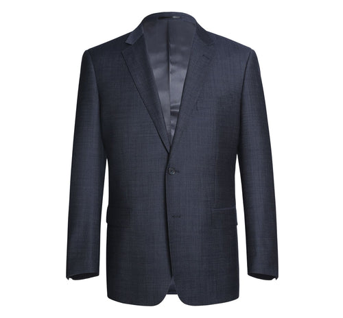558-3 Men's Two Piece Classic Fit Wool Blend Suit