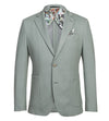 Half Canvas Slim Fit Blazer in Light Sage Gray