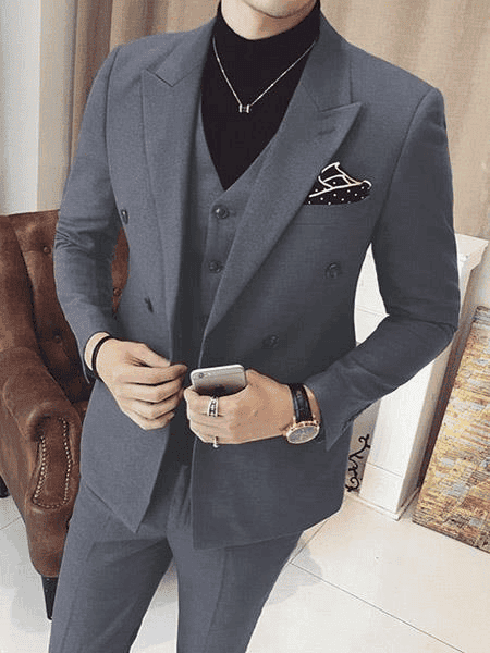 Tan Modern Fit Double Breasted Wool Suit – Alberto Nardoni