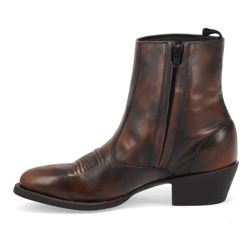 Laredo Men's Fletcher Leather Round Toe Boots with Zipper - Tan