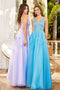 Adora Design 3090 Floral Glitter A-Line Spaghetti Strap Prom Dress
