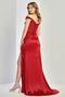 Off the Shoulder Prom Dress Beaded Corset Slit Sweetheart Evening Gown