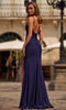 La Femme 33395 Beaded Illusion Bodice Slit Prom Dress