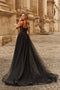 La Femme 33499 Beaded Applique Scoop Tulle Gown