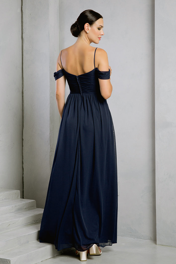 Eva USA 3494 Long A-Line Formal Prom Dress Empire Waist Evening Gown