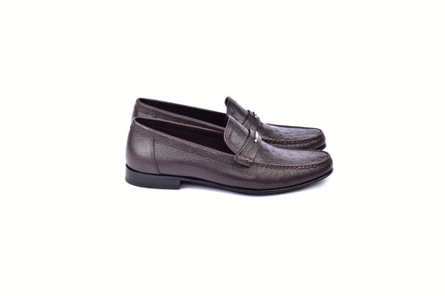 C0014054-3898Ost-Genuine Ostrich-Dark Brown