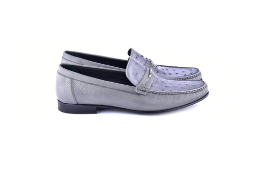 C0014051-3898Ost- Genuine Ostrich- Grey