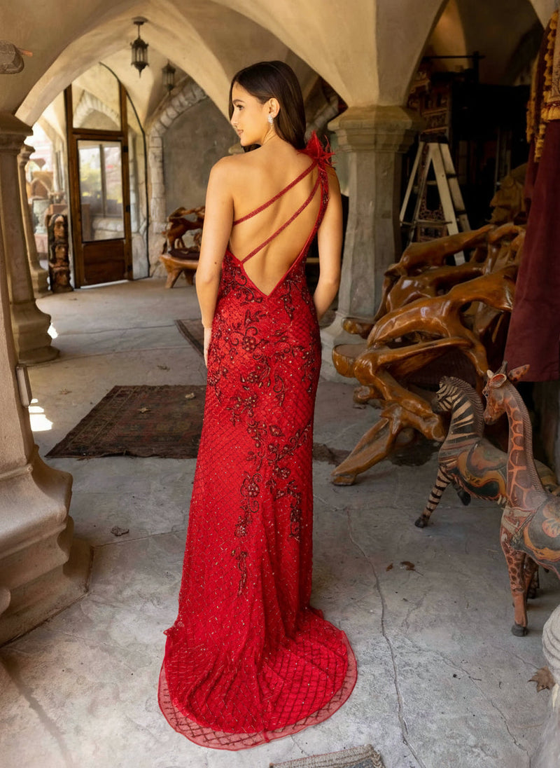Primavera Couture 3921 - Beaded Sequin Evening Gown
