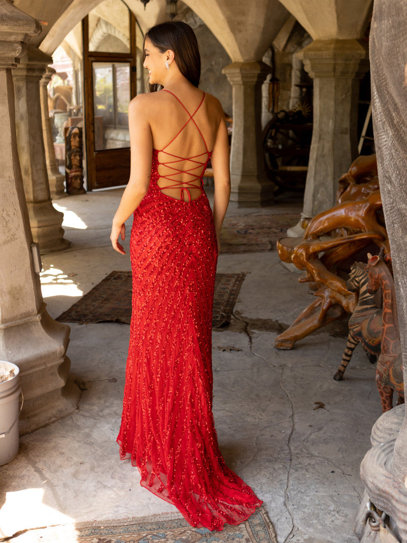 Primavera Couture 3943 - Lace Sequin Prom Dress