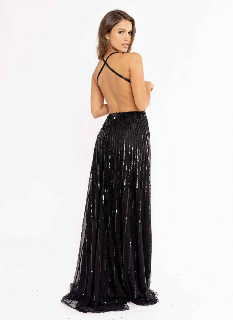 Primavera Couture 3957 - Sequin Beaded Evening Gown