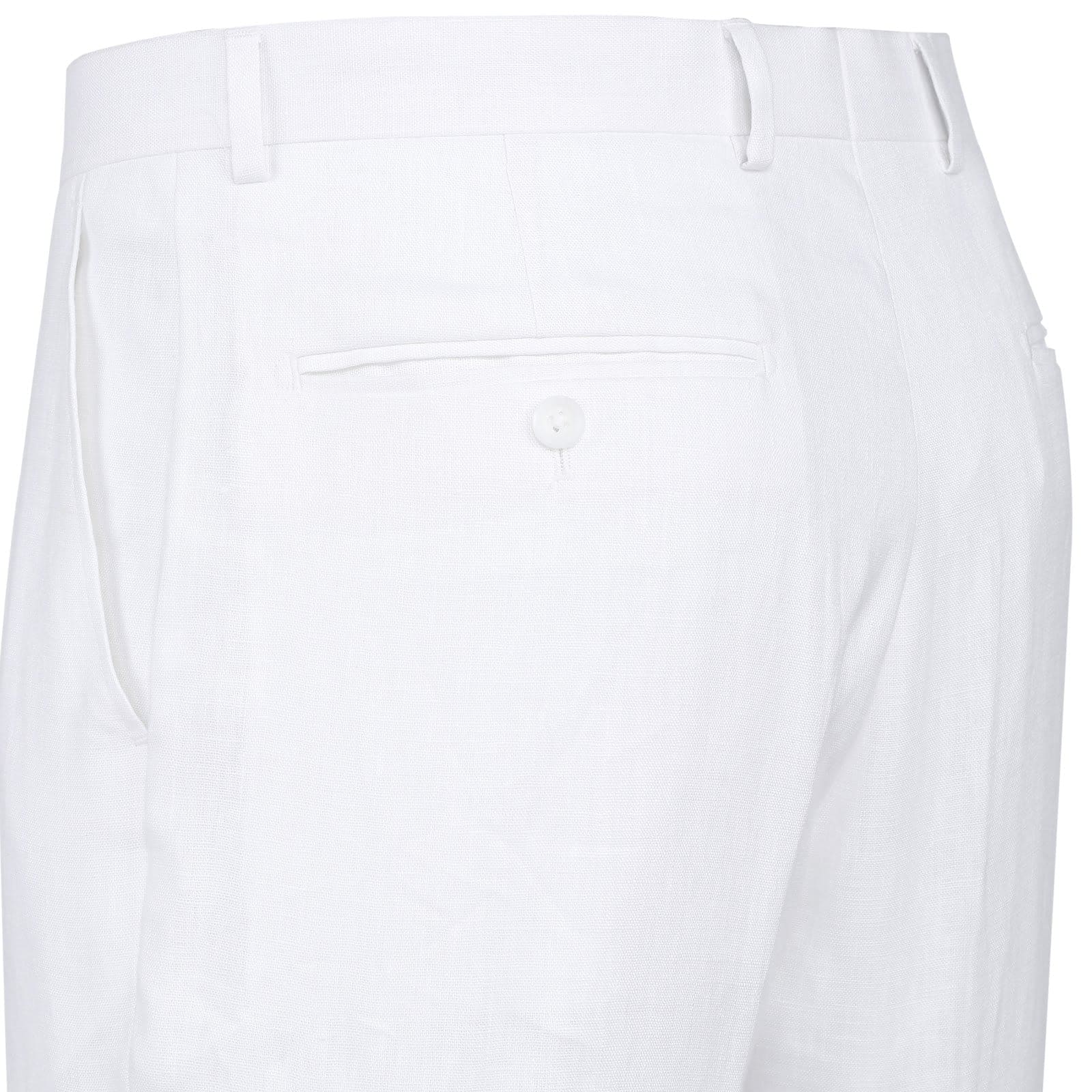 Linen Suit 2 Piece 2 Buttons Regular Fit In White