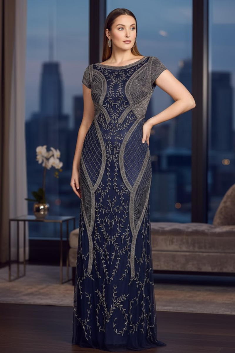 Lara 33609 - Cap Sleeve Modestly Covered Dress