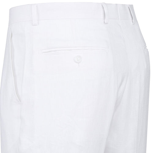 (38L, 44R, 46L) Regular Fit 2 Piece White Linen Suit
