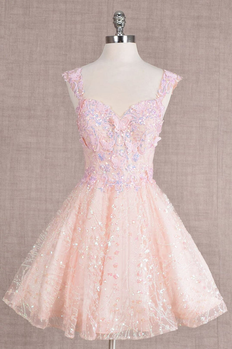 3D Butterfly Short Sleeveless Dress by Elizabeth KGS3187