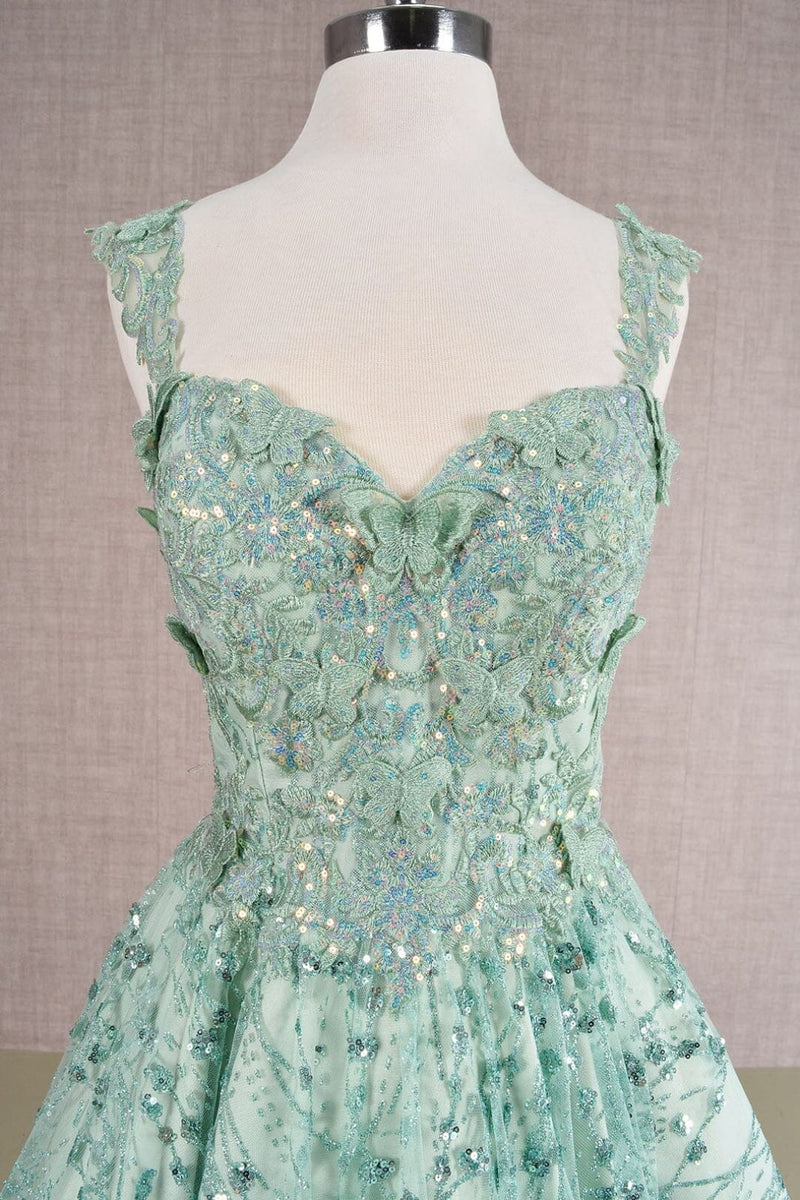 3D Butterfly Short Sleeveless Dress by Elizabeth KGS3187