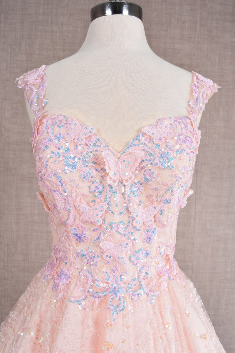 3D Butterfly Short Sleeveless Dress by Elizabeth KGS3187
