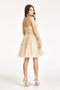 3D Floral Mesh Glitter Dress by Elizabeth KGS1998