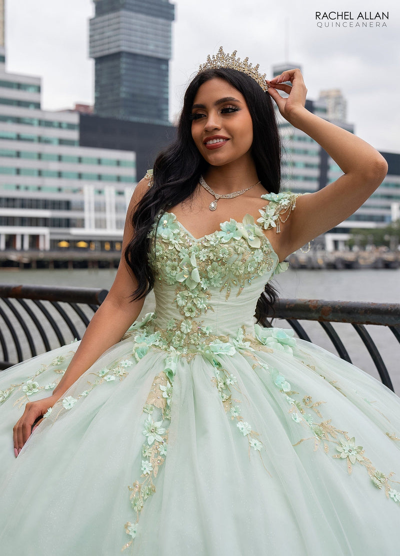 Rachel Allan RQ3125 3D Floral Sweetheart Quinceanera Dress