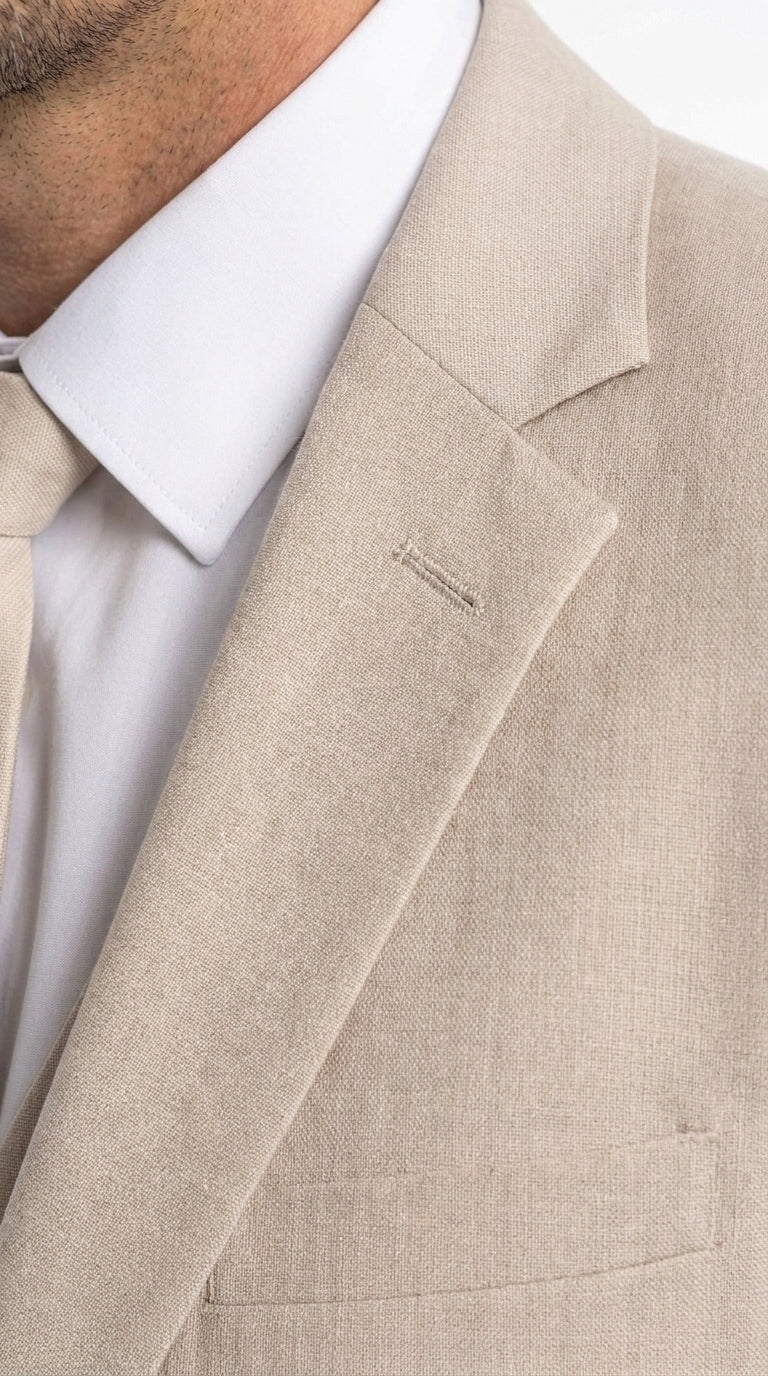 Dad & Son Matching Beige 3-Piece Suits ā Father and Son Wedding Formal Suits in Tan Color