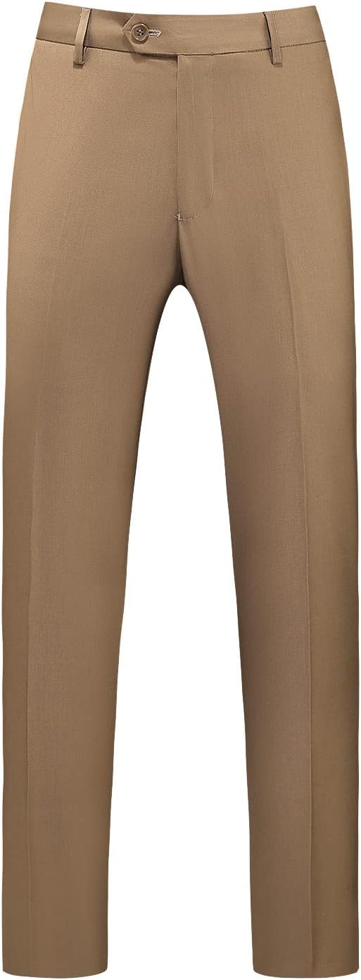 Mens Dress Pants Front Flat Fit Casual Pants