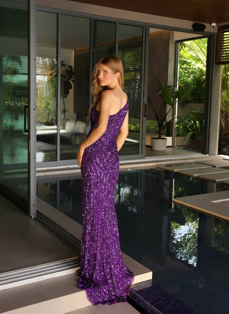 Primavera Couture 4133 - Sequin Floral Fitted Prom Dress