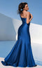 Jessica Angel JA457 One-Shoulder Fitted Train Prom Formal Floor-Length Jersey Dress