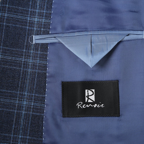 562-4 Men's Slim Fit Wool Stretch Checked Suits