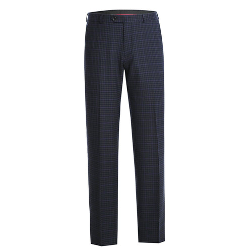 562-6 Men's Slim Fit Wool Stretch Checked Suits