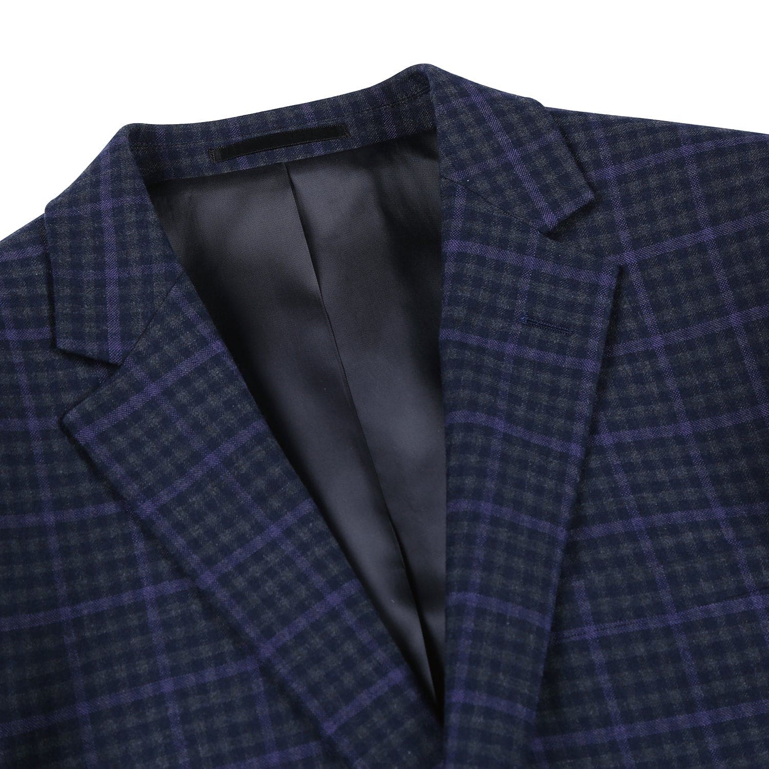 562-6 Men's Slim Fit Wool Stretch Checked Suits