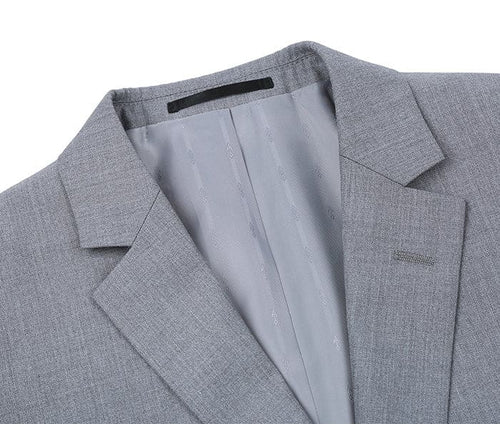 Vanderbilt Collection - Classic 2 Piece Suit 2 Buttons Regular Fit In Light Gray