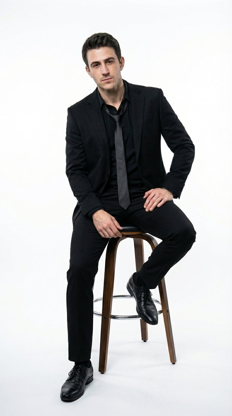 Mens Black Blazer – John Wick Inspired Classic Formal Blazer for Men Sleek Action Style Evening Jacket