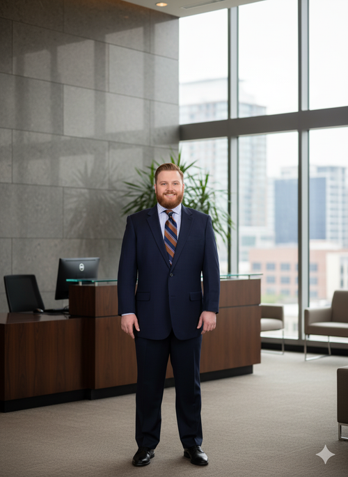 Mix And Match Suits Men's Super 130'S Textured Portly Fit Dark Navy Blue Suit For Men 2 Button Suit Executive Fit Suit - Mens Portly Suit