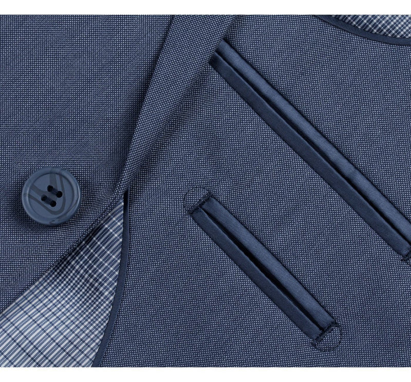 203-19 Men's 2-Piece Slim Fit Single Breasted Notch Lapel Suit