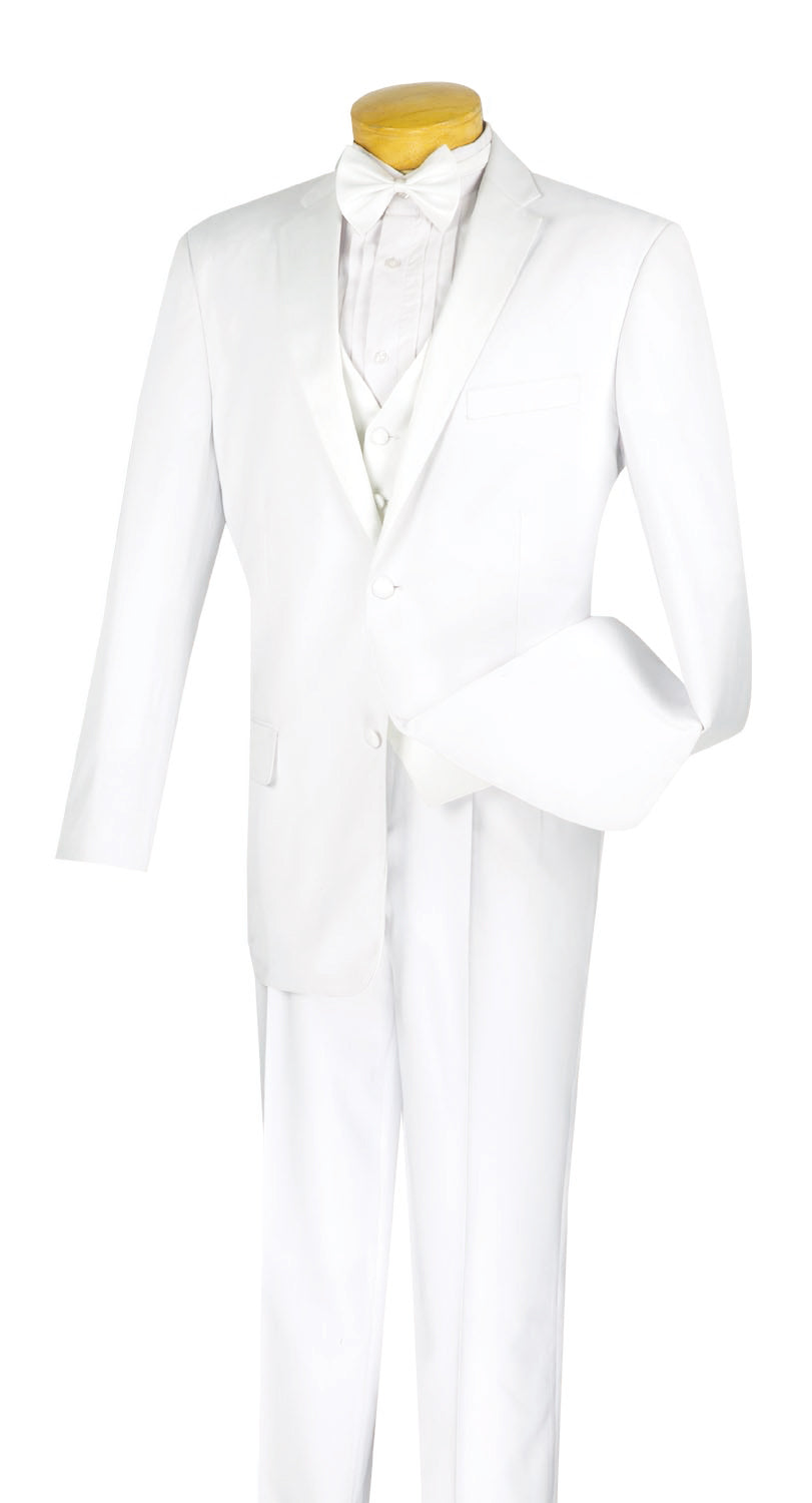 Regular Fit 4 Piece Tuxedo with Vest Bow Tie Adjustable Waistband (Red) 4TV-2 main image 0