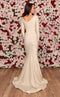 Jessica Angel JA501 Long Sleeve Fitted Ruched Train Slit Evening Dress