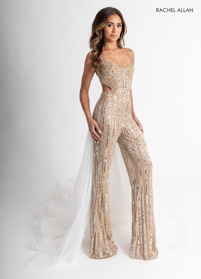 Sleeveless Overskirt Jumpsuit by Rachel Allan 50400